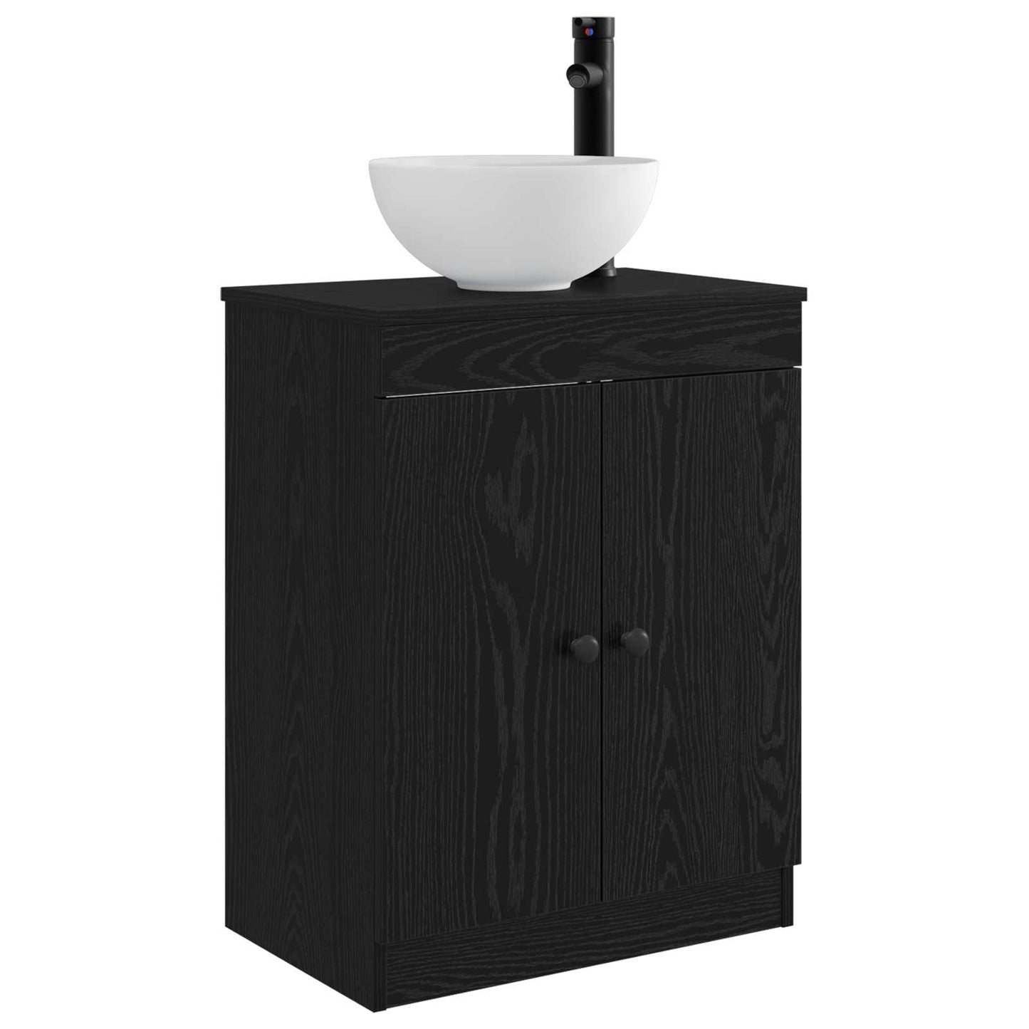 Bathroom Vanity with Sink Black 54 x 35 x 83 cm Engineered Wood