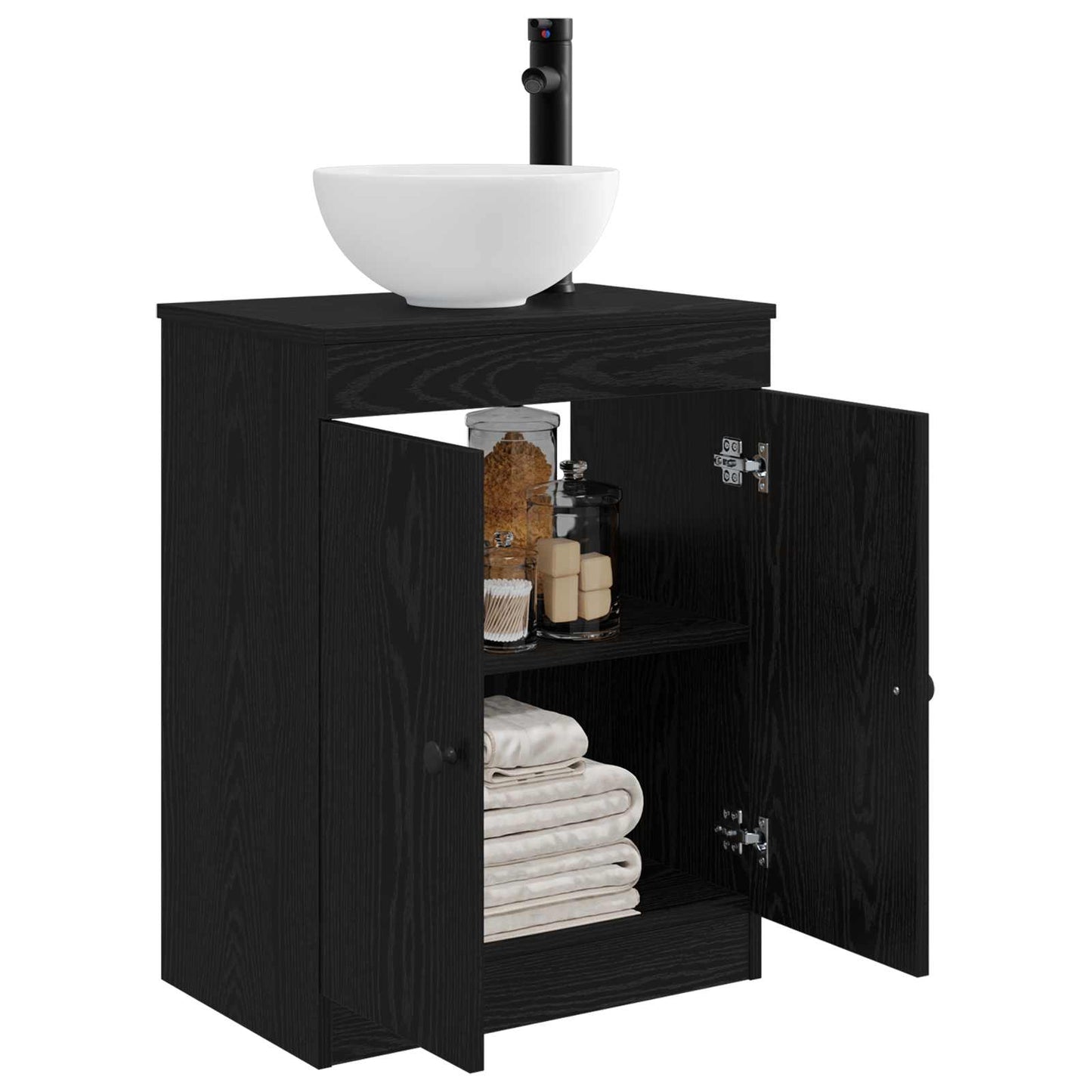 Bathroom Vanity with Sink Black 54 x 35 x 83 cm Engineered Wood