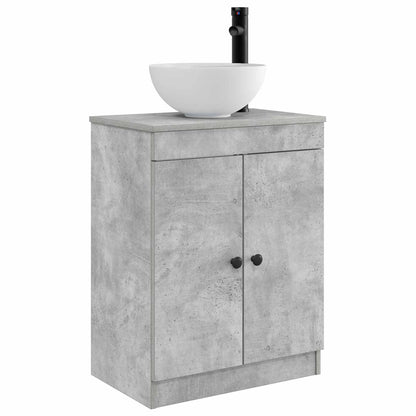 Bathroom Vanity with Sink Concrete Grey 54 x 35 x 83 cm
