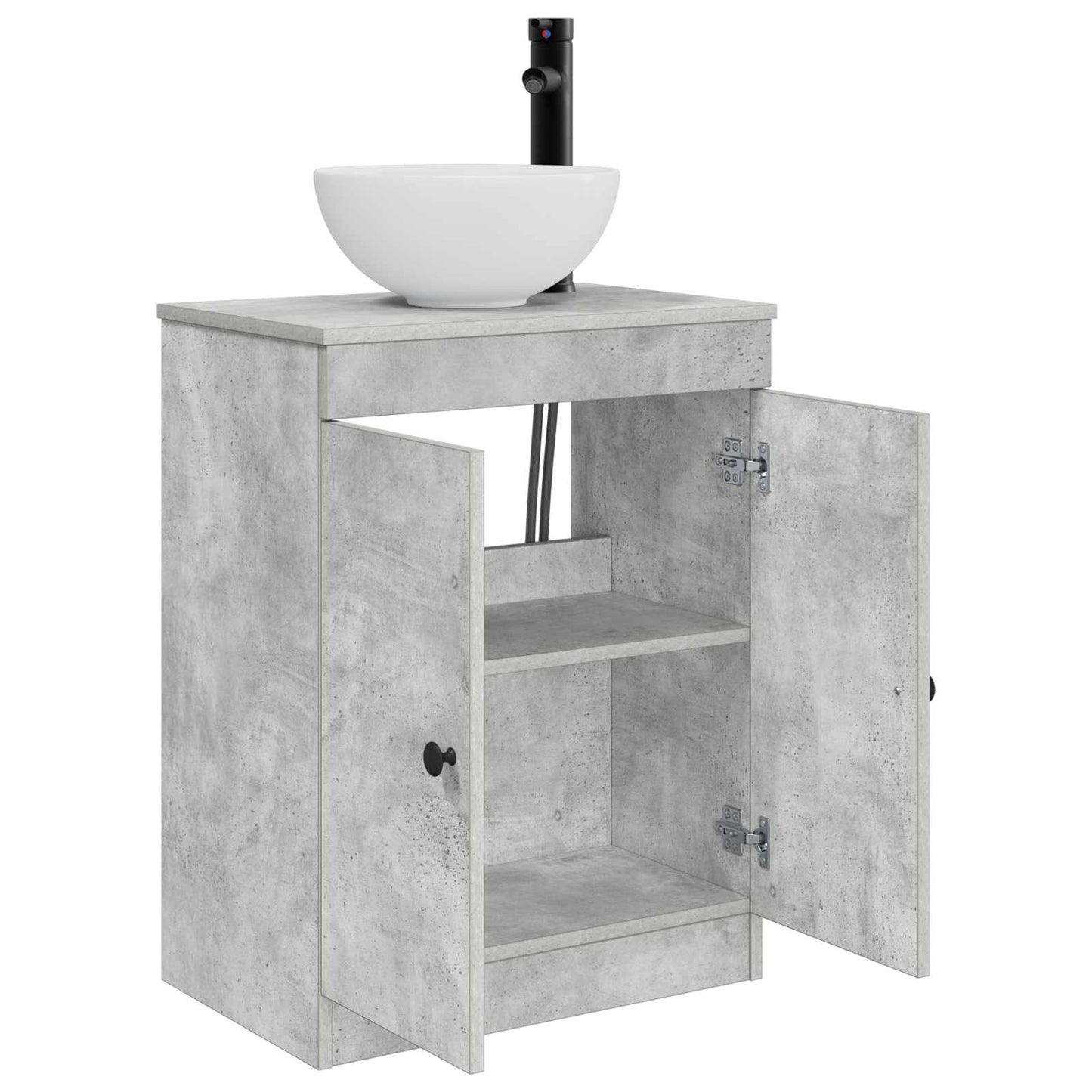 Bathroom Vanity with Sink Concrete Grey 54 x 35 x 83 cm