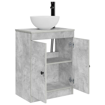 Bathroom Vanity with Sink Concrete Grey 54 x 35 x 83 cm