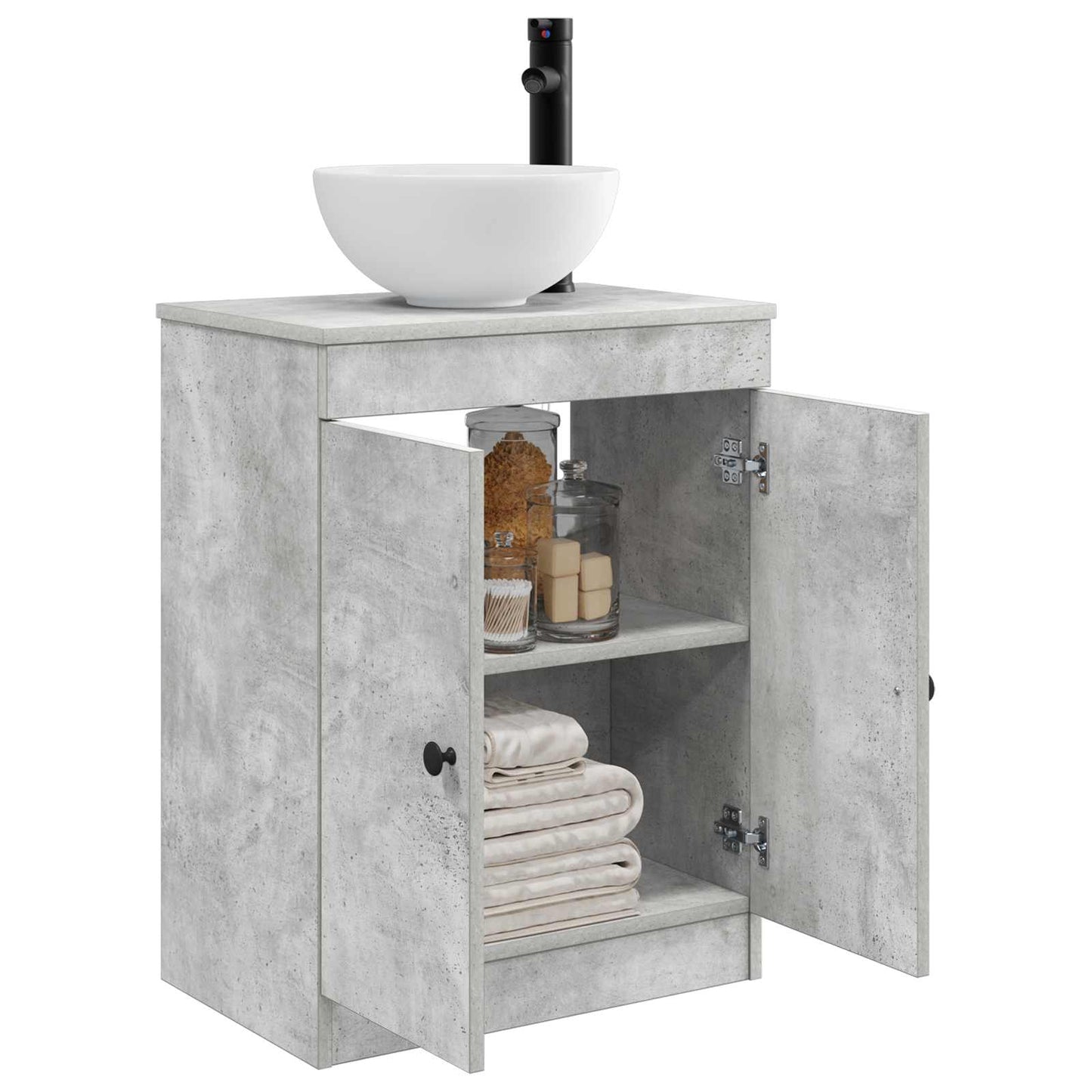 Bathroom Vanity with Sink Concrete Grey 54 x 35 x 83 cm
