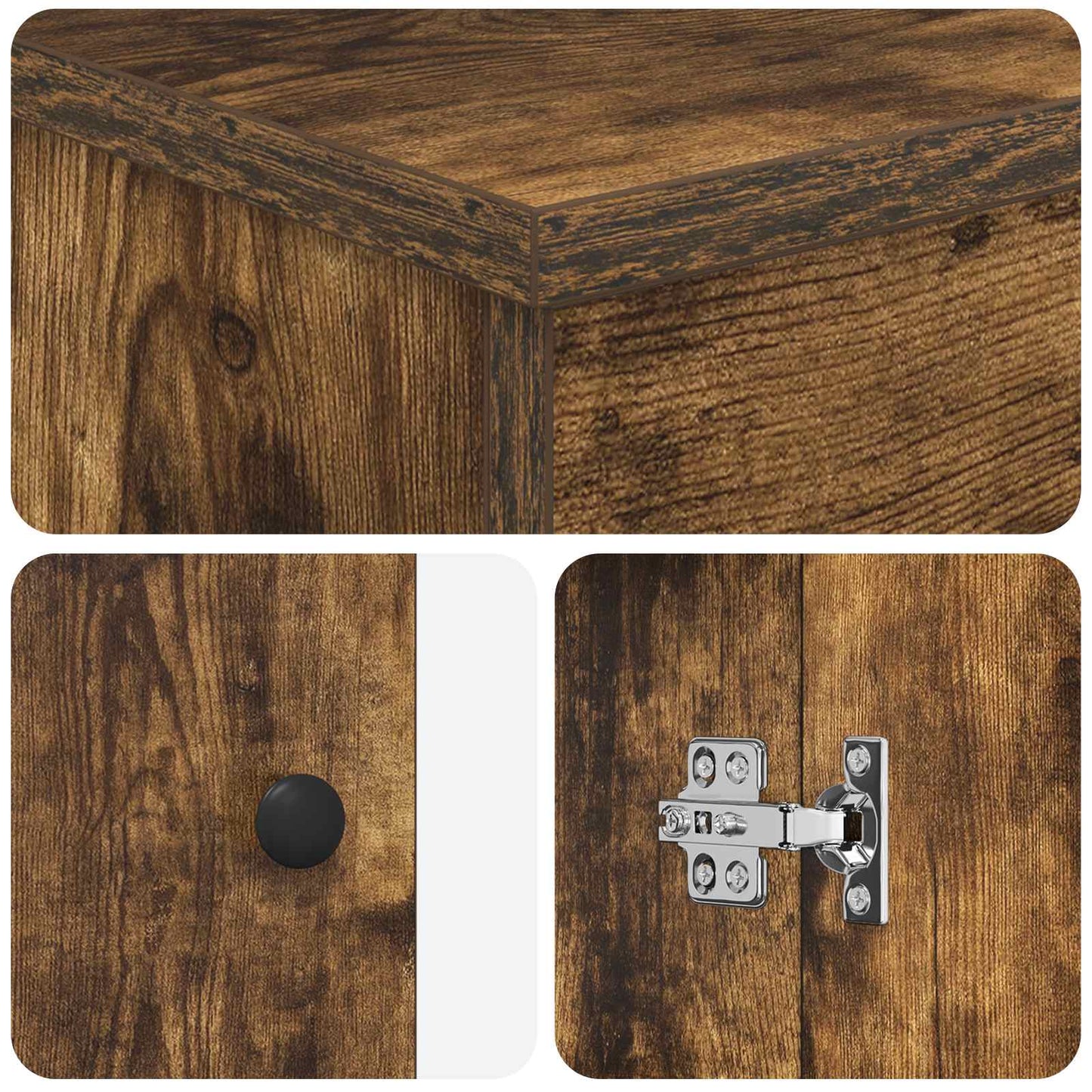 Bathroom Vanity with Sink Smoked Oak 54 x 35 x 83 cm
