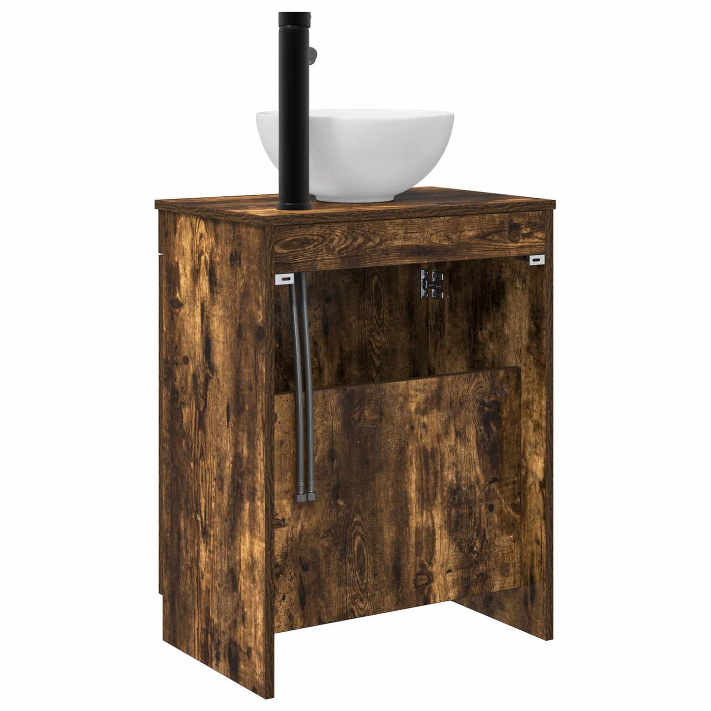 Bathroom Vanity with Sink Smoked Oak 54 x 35 x 83 cm