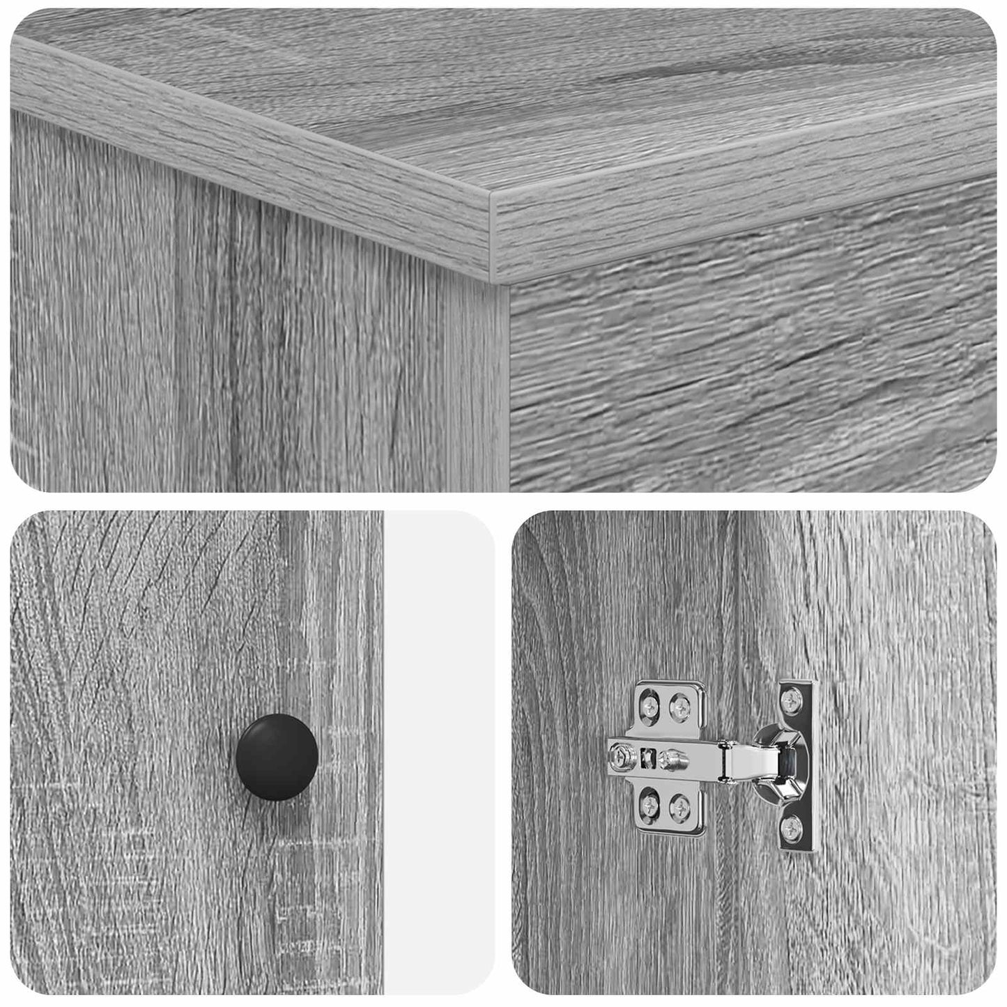Bathroom Vanity with Sink Grey Sonoma 54 x 35 x 83 cm
