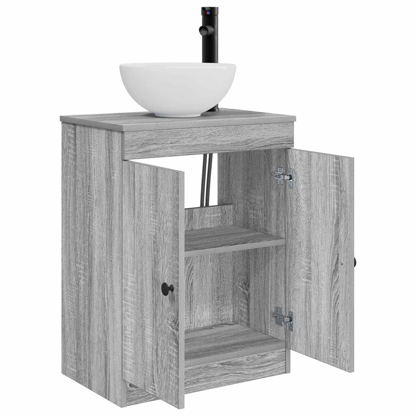 Bathroom Vanity with Sink Grey Sonoma 54 x 35 x 83 cm