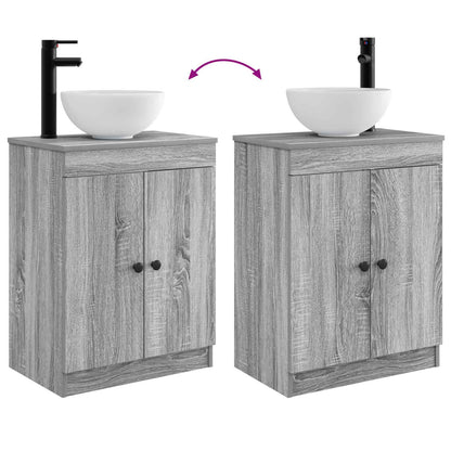 Bathroom Vanity with Sink Grey Sonoma 54 x 35 x 83 cm