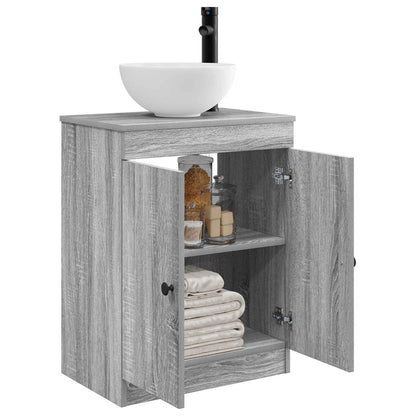 Bathroom Vanity with Sink Grey Sonoma 54 x 35 x 83 cm