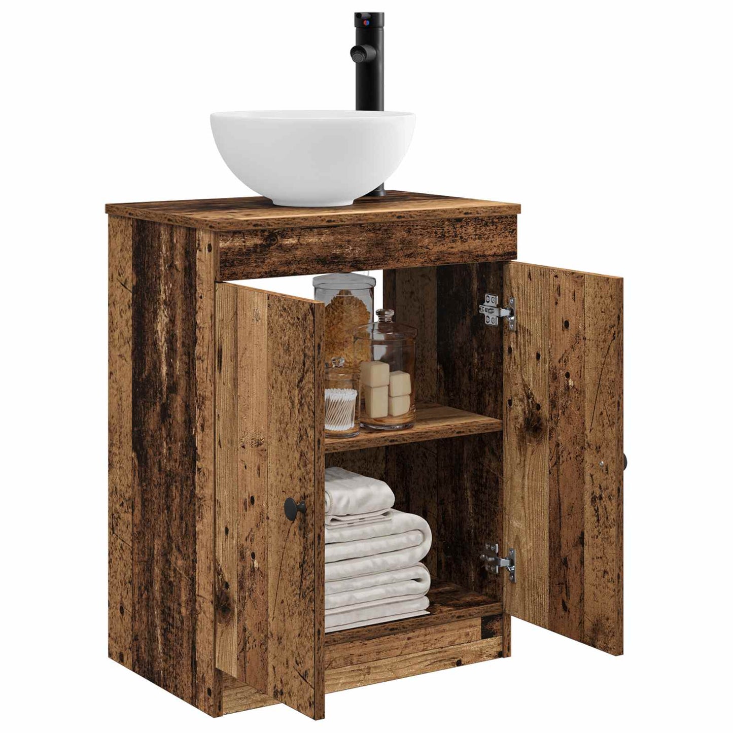 Bathroom Vanity with Sink Old Wood 54 x 35 x 83 cm