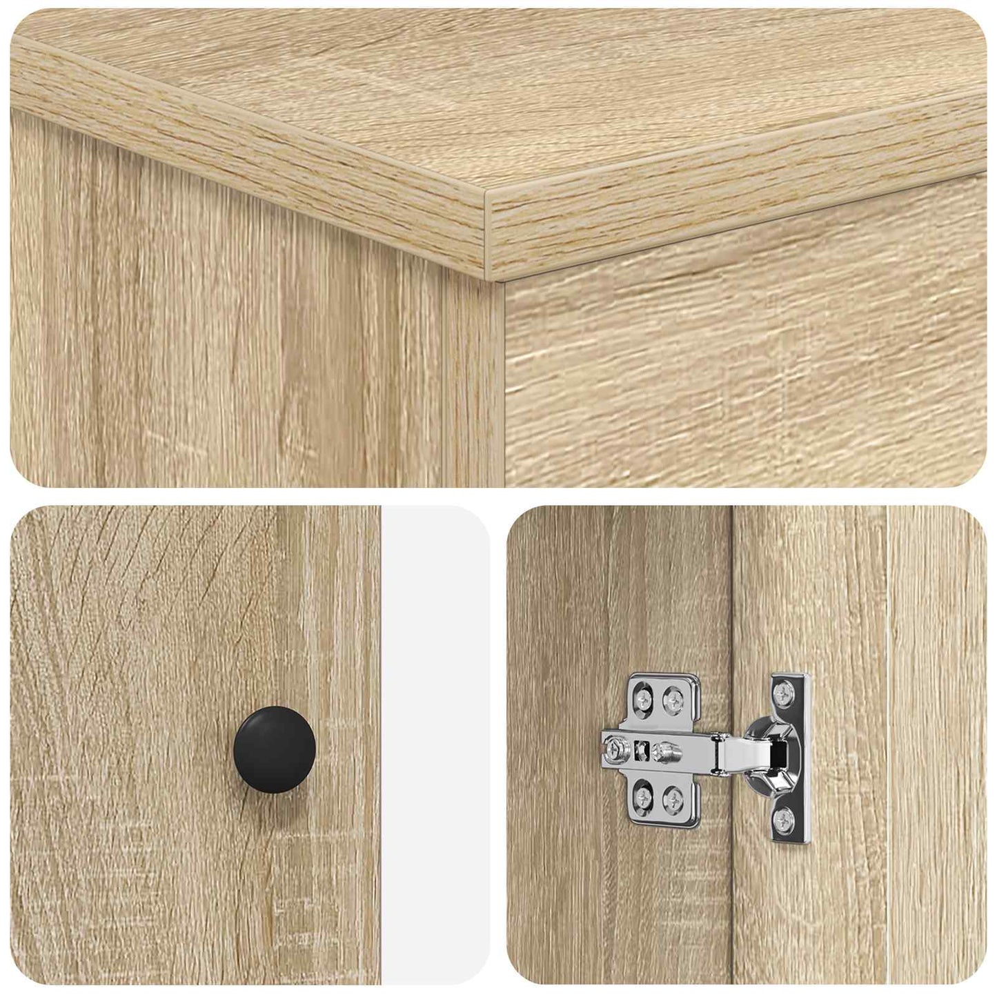 Bathroom Cabinet Sonoma Oak 54 x 41 x 70 cm Engineered Wood