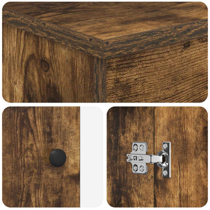 Bathroom Cabinet Smoked Oak 54 x 41 x 70 cm Engineered Wood
