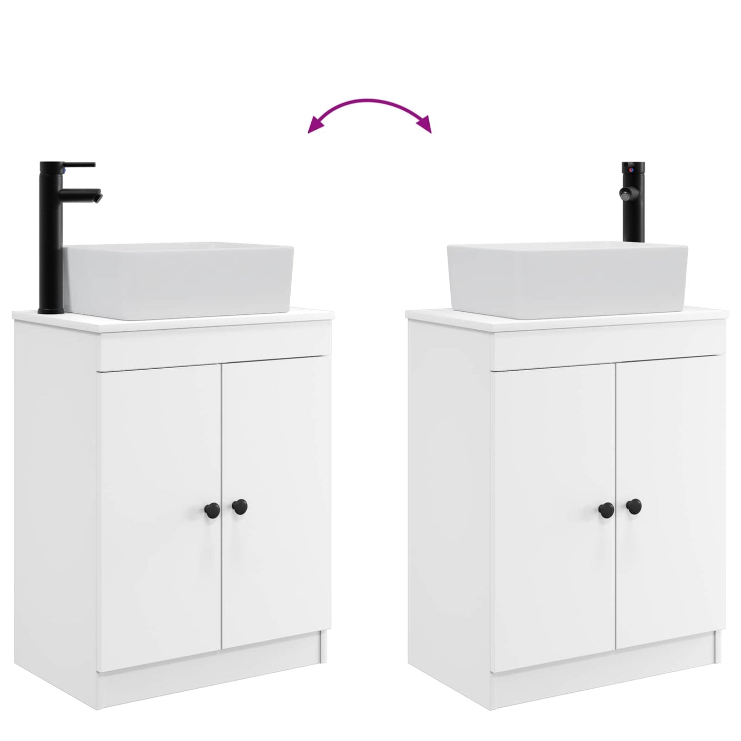 Bathroom Vanity with Sink White 54 x 35 x 83 cm Engineered Wood