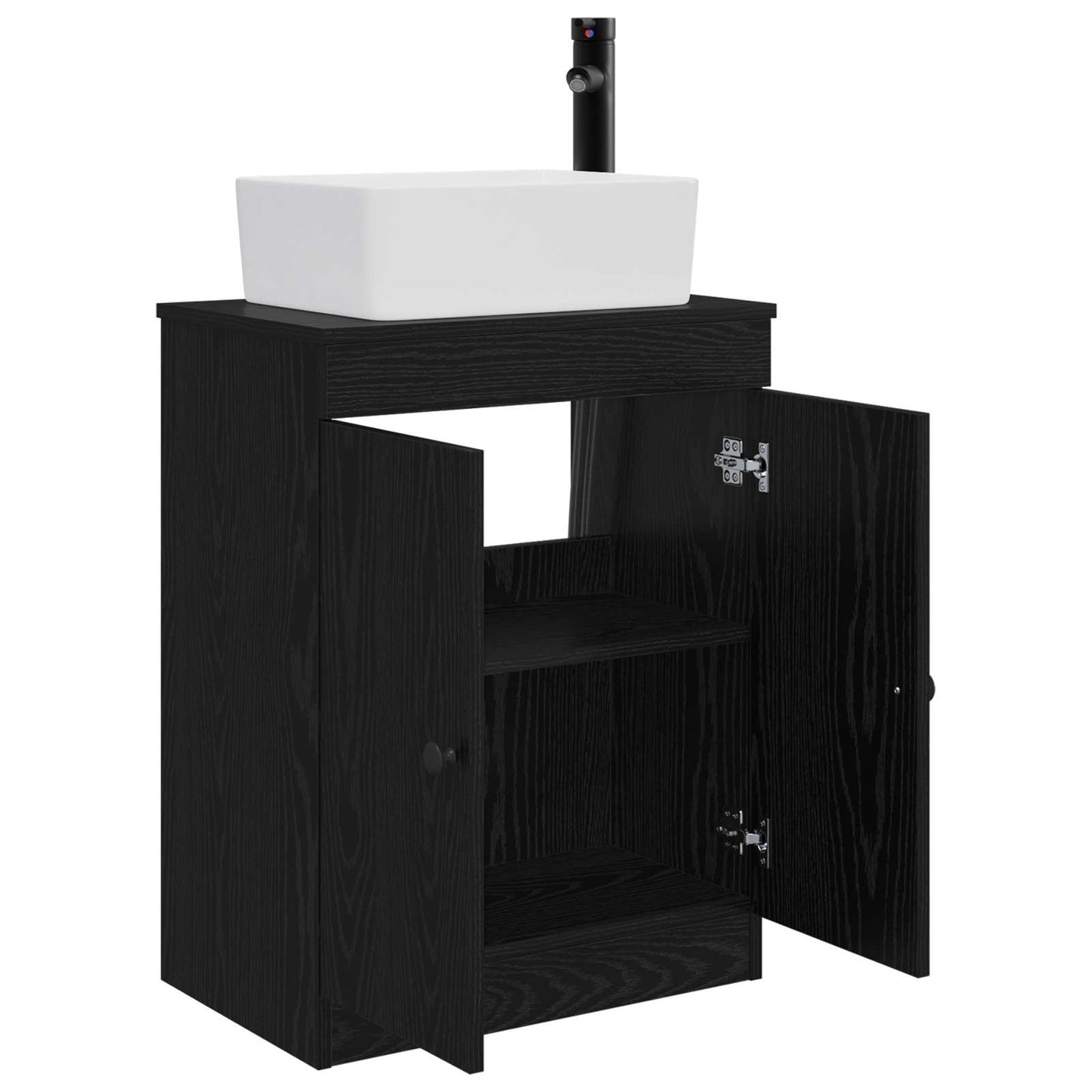 Bathroom Vanity with Sink Black 54 x 35 x 83 cm Engineered Wood