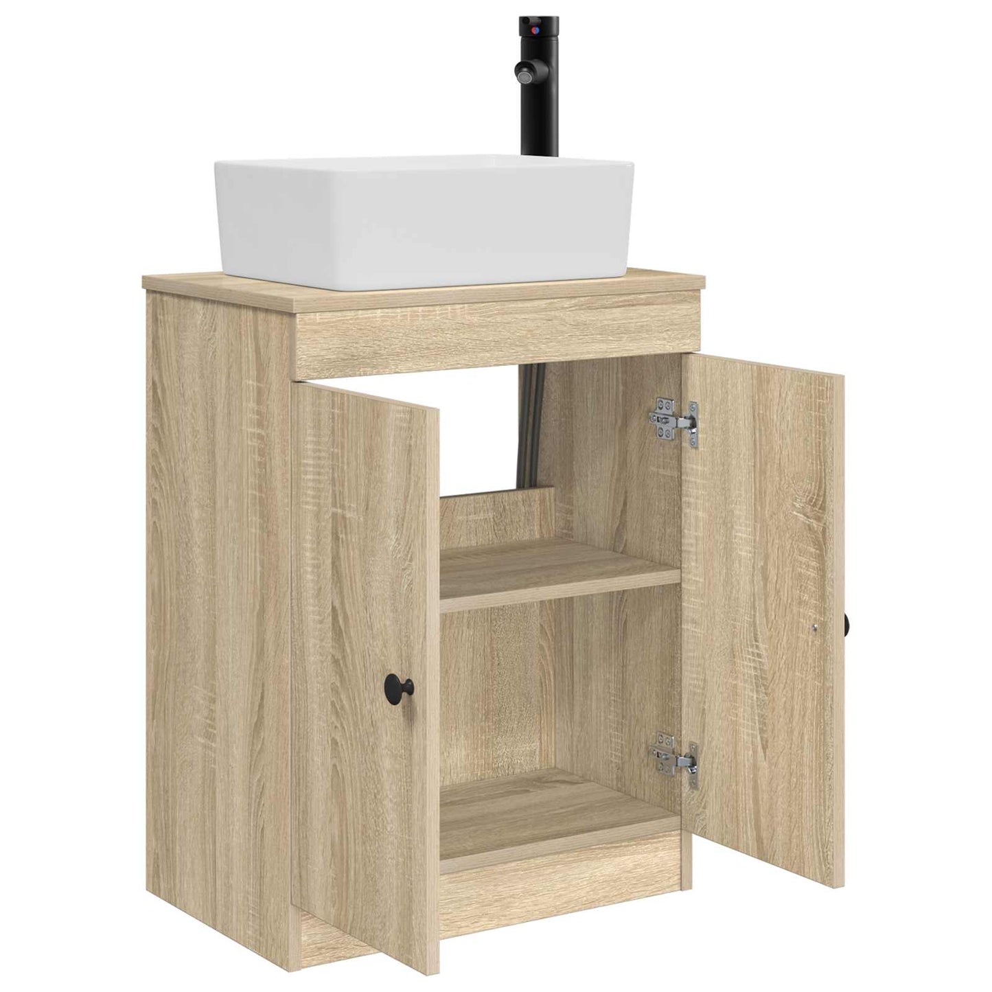 Bathroom Vanity with Sink Sonoma Oak 54 x 35 x 83 cm