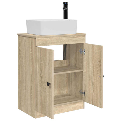 Bathroom Vanity with Sink Sonoma Oak 54 x 35 x 83 cm