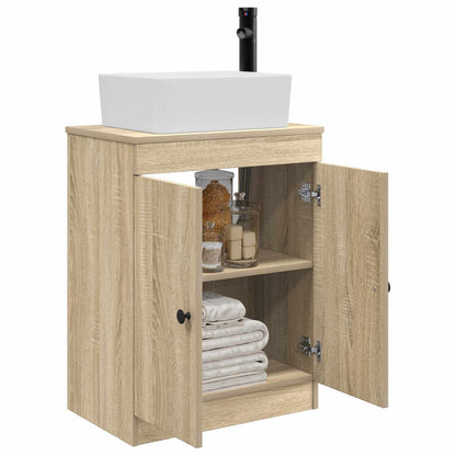 Bathroom Vanity with Sink Sonoma Oak 54 x 35 x 83 cm