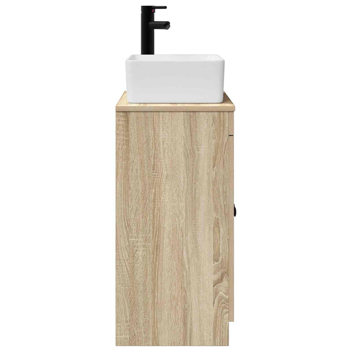 Bathroom Vanity with Sink Sonoma Oak 54 x 35 x 83 cm
