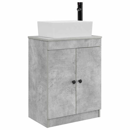 Bathroom Vanity with Sink Concrete Grey 54 x 35 x 83 cm