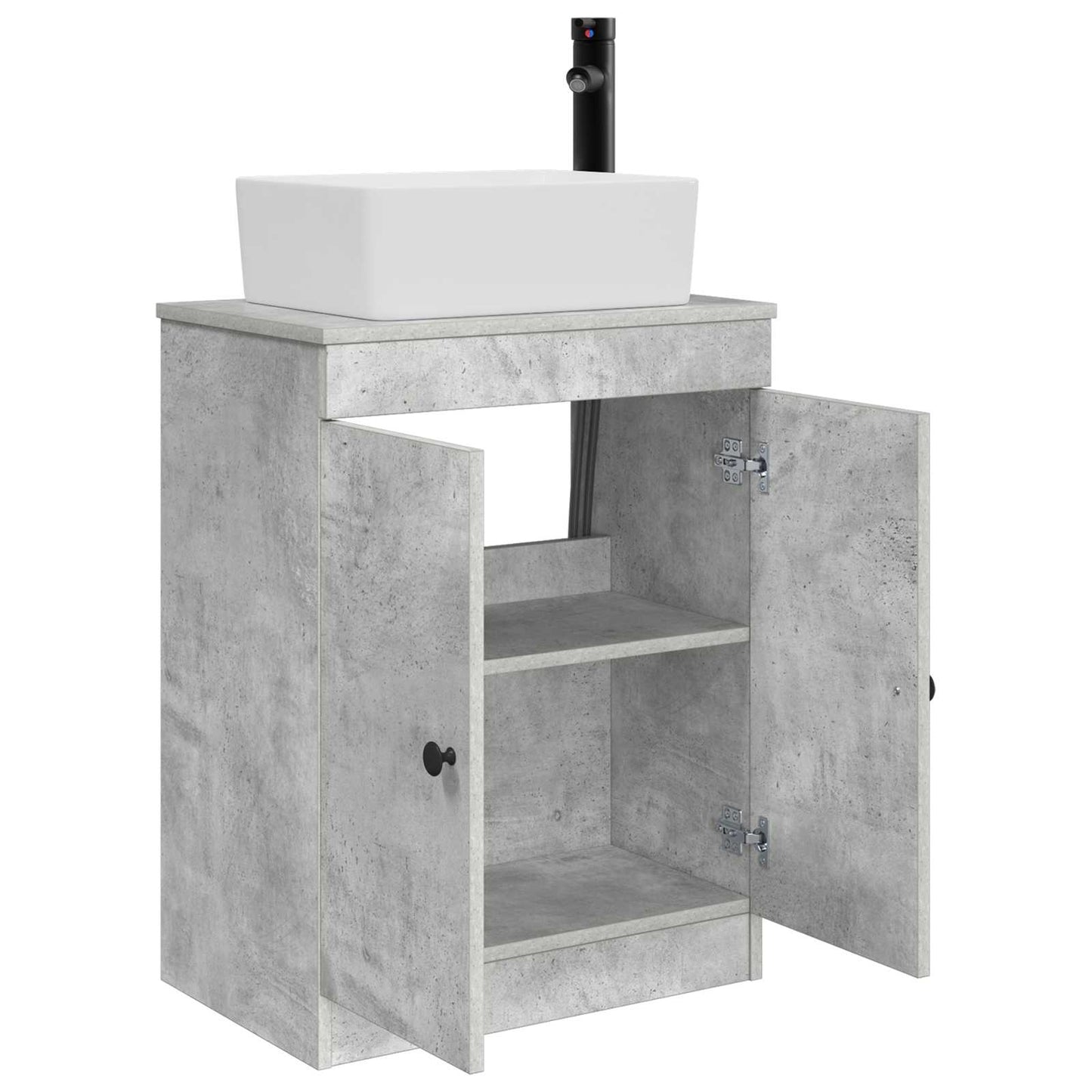 Bathroom Vanity with Sink Concrete Grey 54 x 35 x 83 cm