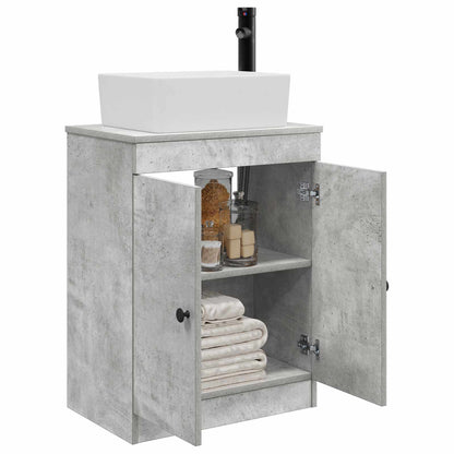 Bathroom Vanity with Sink Concrete Grey 54 x 35 x 83 cm