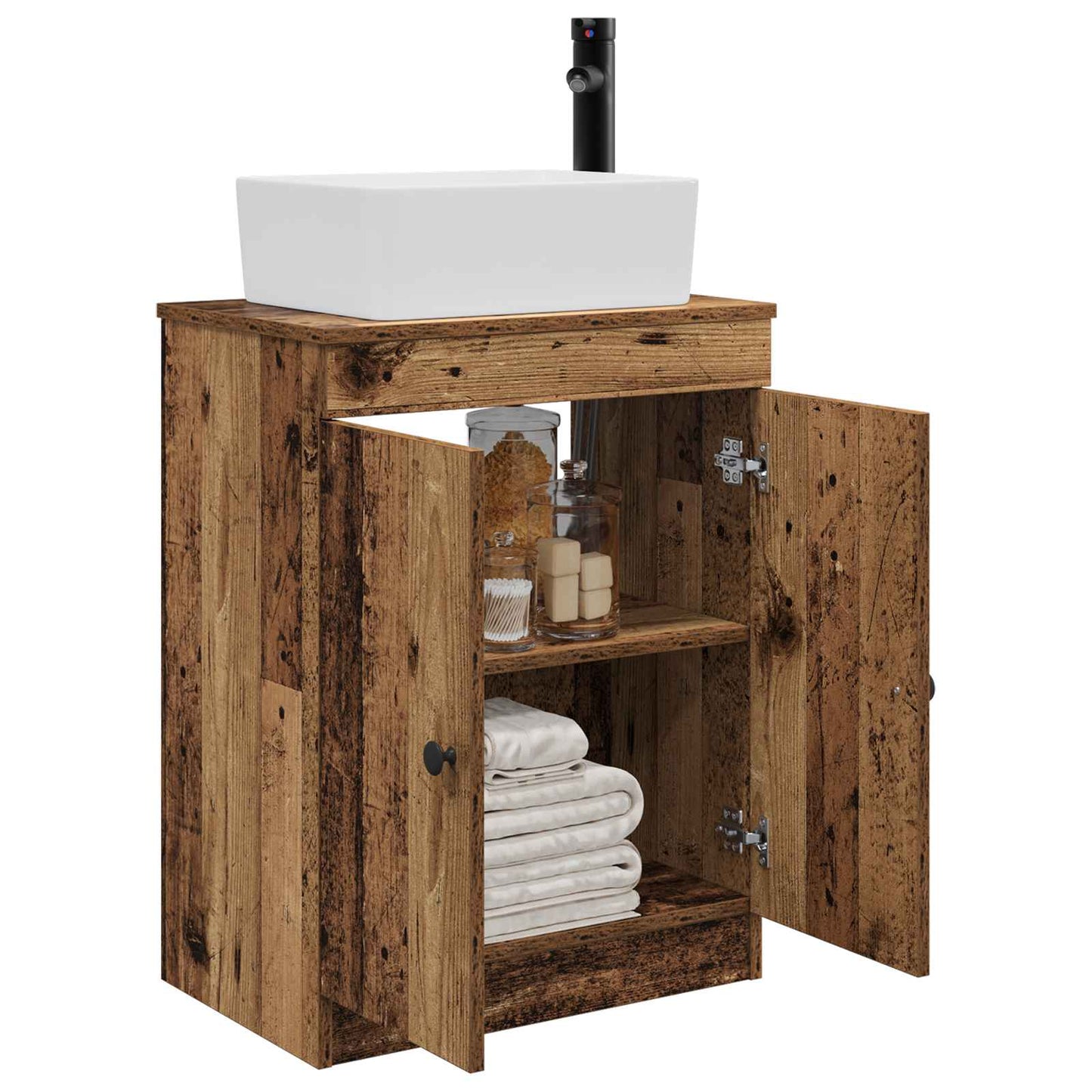 Bathroom Vanity with Sink Old Wood 54 x 35 x 83 cm