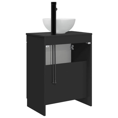 Bathroom Vanity with Sink Black 54 x 35 x 83 cm Engineered Wood