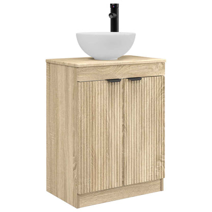 Bathroom Vanity with Sink Sonoma Oak 54 x 35 x 83 cm