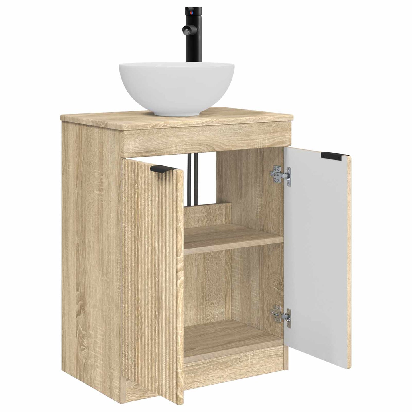 Bathroom Vanity with Sink Sonoma Oak 54 x 35 x 83 cm