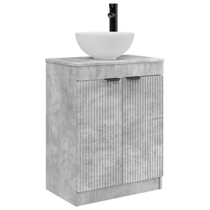 Bathroom Vanity with Sink Concrete Grey 54 x 35 x 83 cm