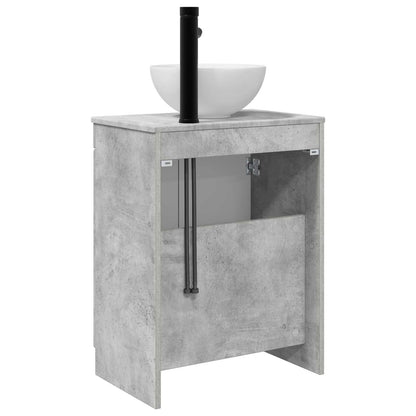 Bathroom Vanity with Sink Concrete Grey 54 x 35 x 83 cm