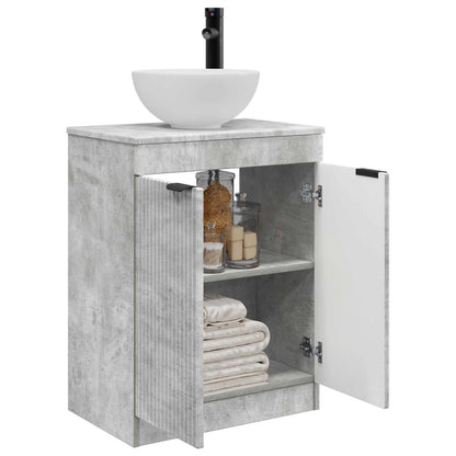 Bathroom Vanity with Sink Concrete Grey 54 x 35 x 83 cm