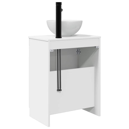 Bathroom Vanity with Sink High Gloss White 54 x 35 x 83 cm