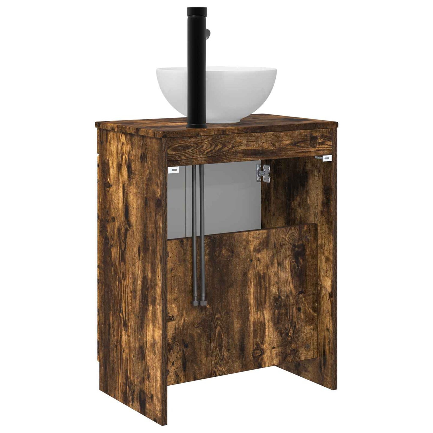 Bathroom Vanity with Sink Smoked Oak 54 x 35 x 83 cm