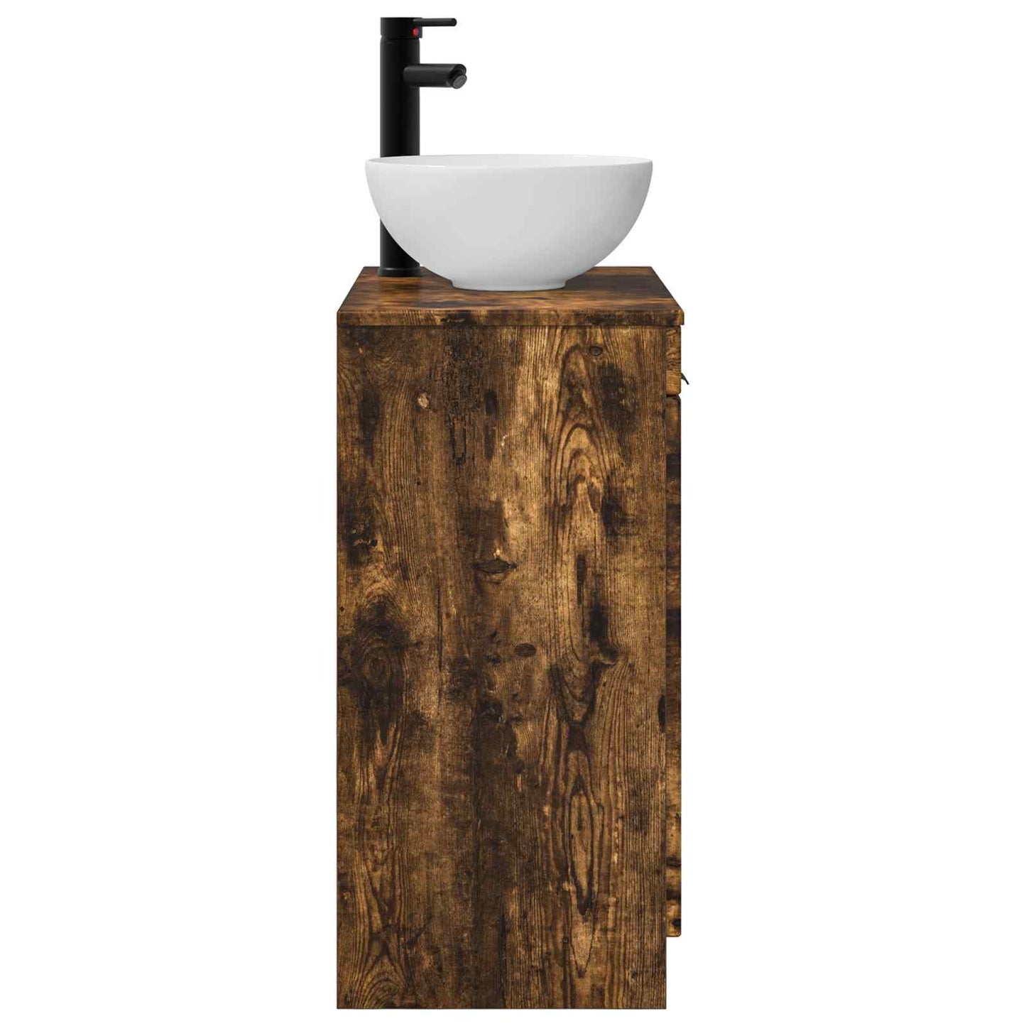 Bathroom Vanity with Sink Smoked Oak 54 x 35 x 83 cm