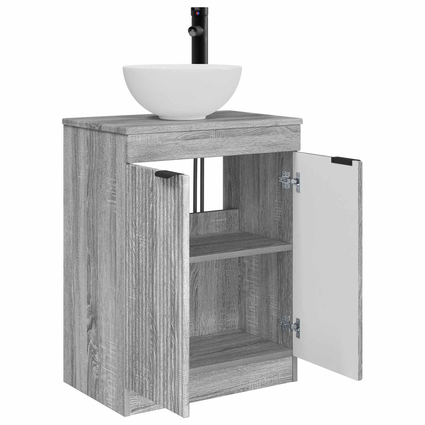 Bathroom Vanity with Sink Grey Sonoma 54 x 35 x 83 cm