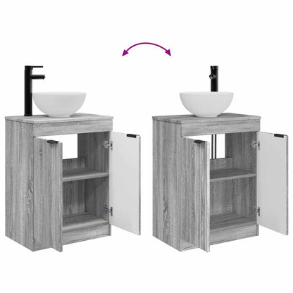 Bathroom Vanity with Sink Grey Sonoma 54 x 35 x 83 cm