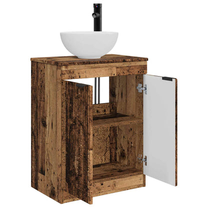 Bathroom Vanity with Sink Old Wood 54 x 35 x 83 cm