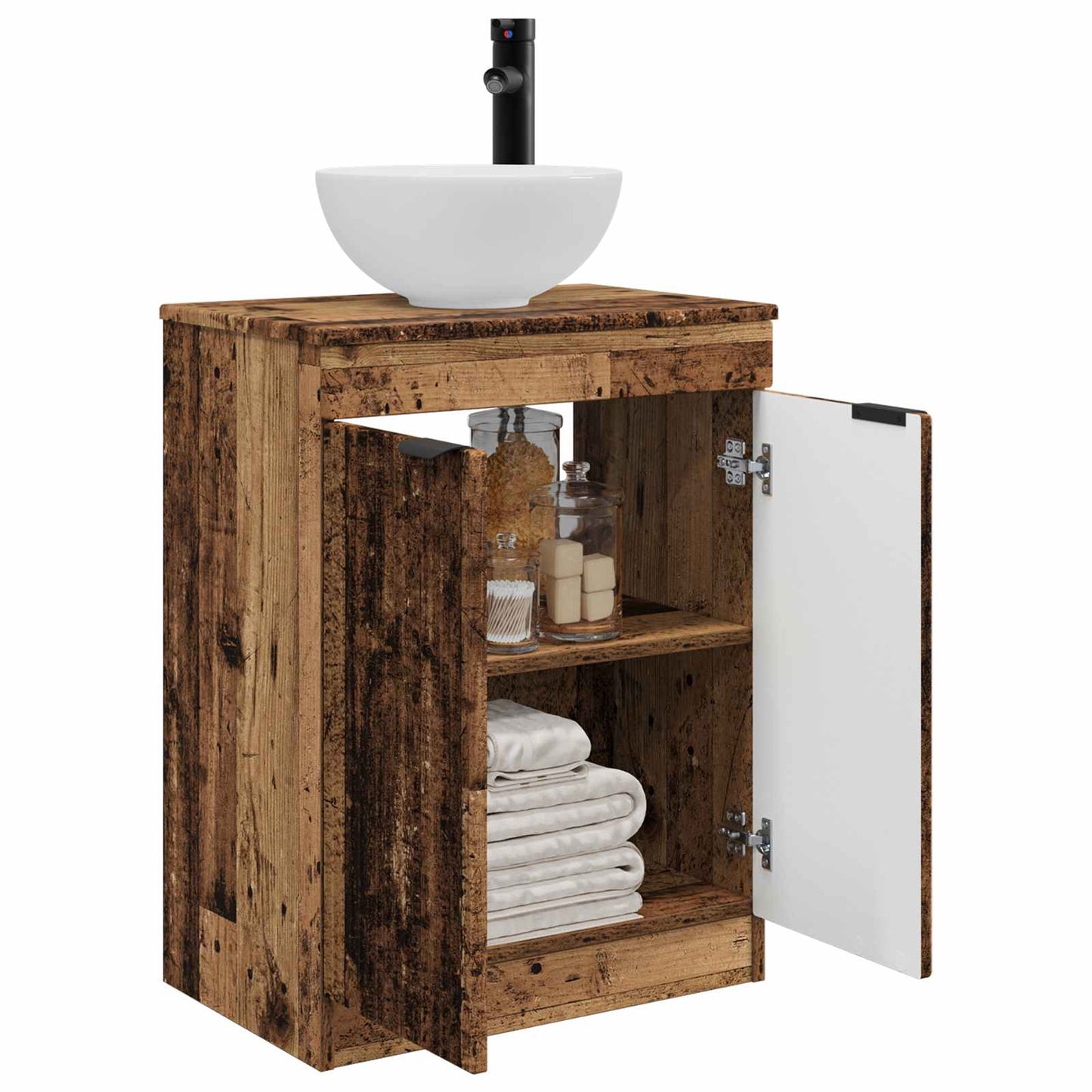 Bathroom Vanity with Sink Old Wood 54 x 35 x 83 cm