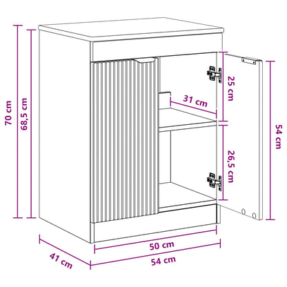Bathroom Cabinet Concrete Grey 54 x 41 x 70 cm Engineered Wood