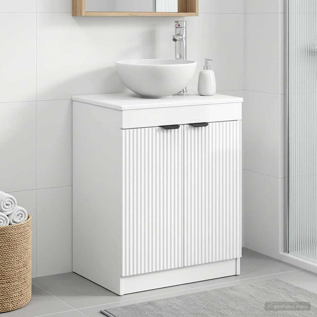 Bathroom Cabinet High Gloss White 54 x 41 x 70 cm
