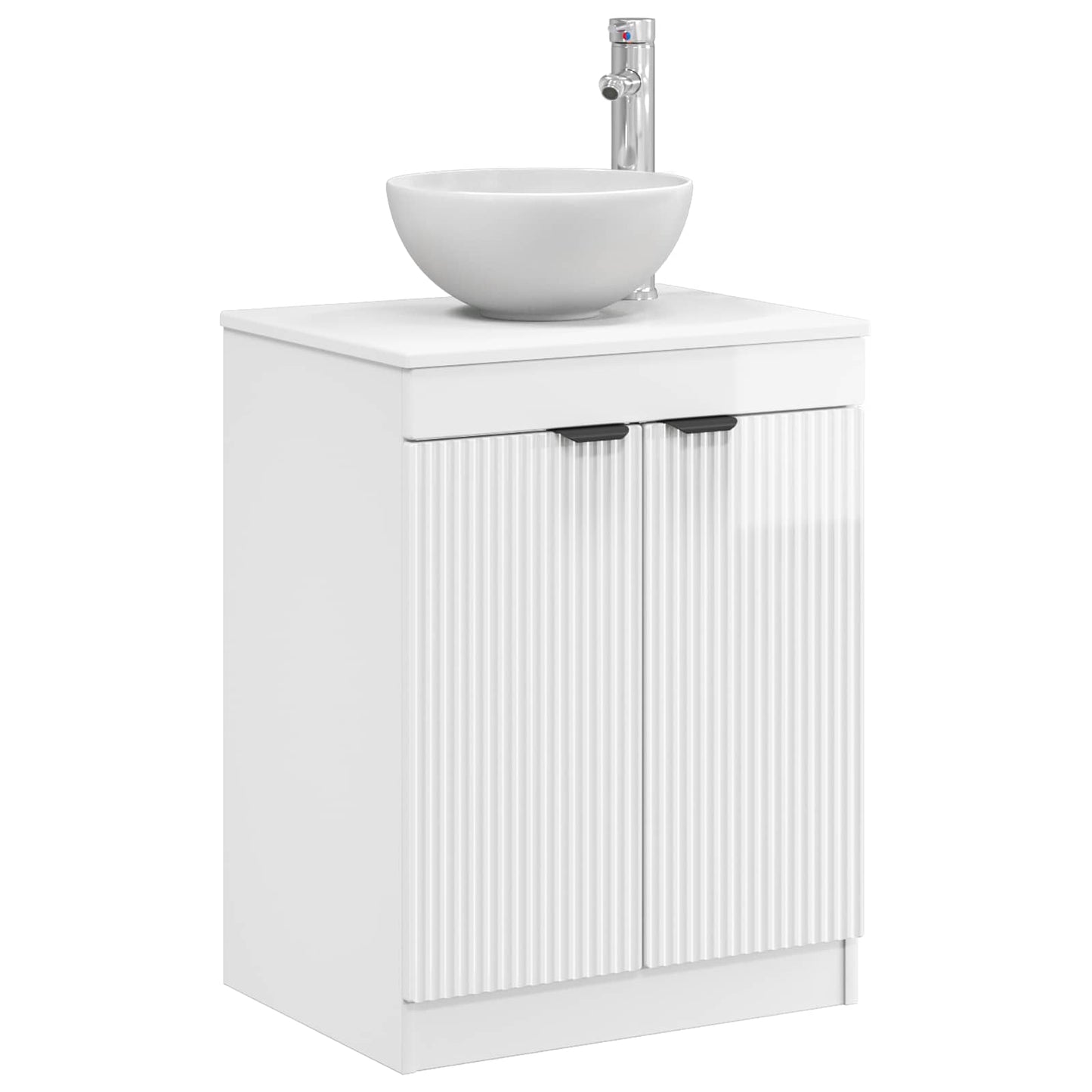 Bathroom Cabinet High Gloss White 54 x 41 x 70 cm