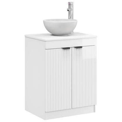 Bathroom Cabinet High Gloss White 54 x 41 x 70 cm