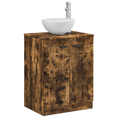 Bathroom Cabinet Smoked Oak 54 x 41 x 70 cm Engineered Wood