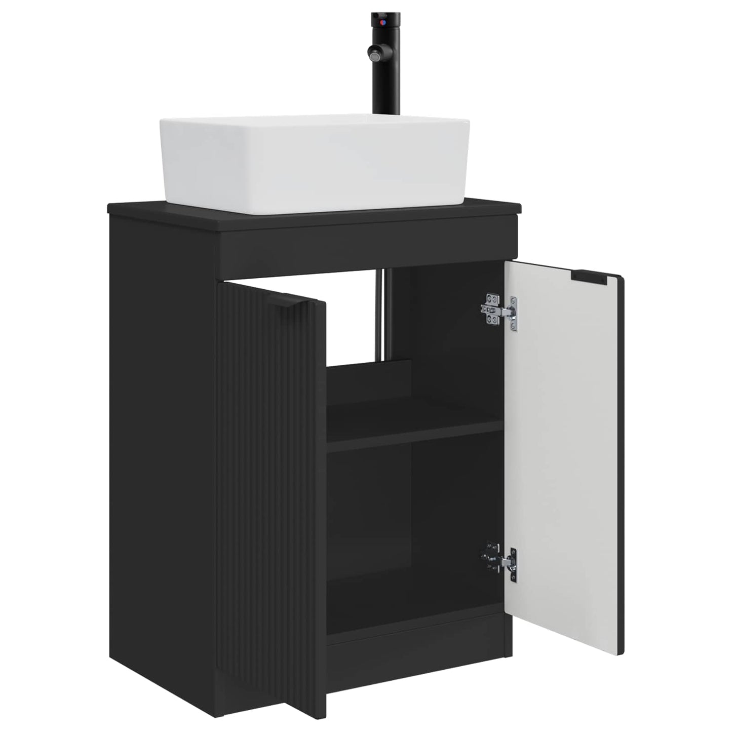 Bathroom Vanity with Sink Black 54 x 35 x 83 cm Engineered Wood