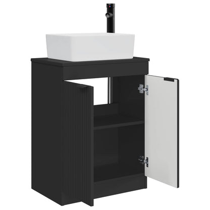 Bathroom Vanity with Sink Black 54 x 35 x 83 cm Engineered Wood