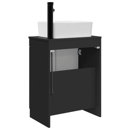 Bathroom Vanity with Sink Black 54 x 35 x 83 cm Engineered Wood