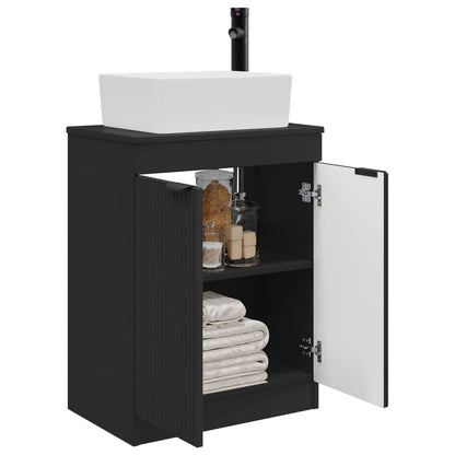 Bathroom Vanity with Sink Black 54 x 35 x 83 cm Engineered Wood