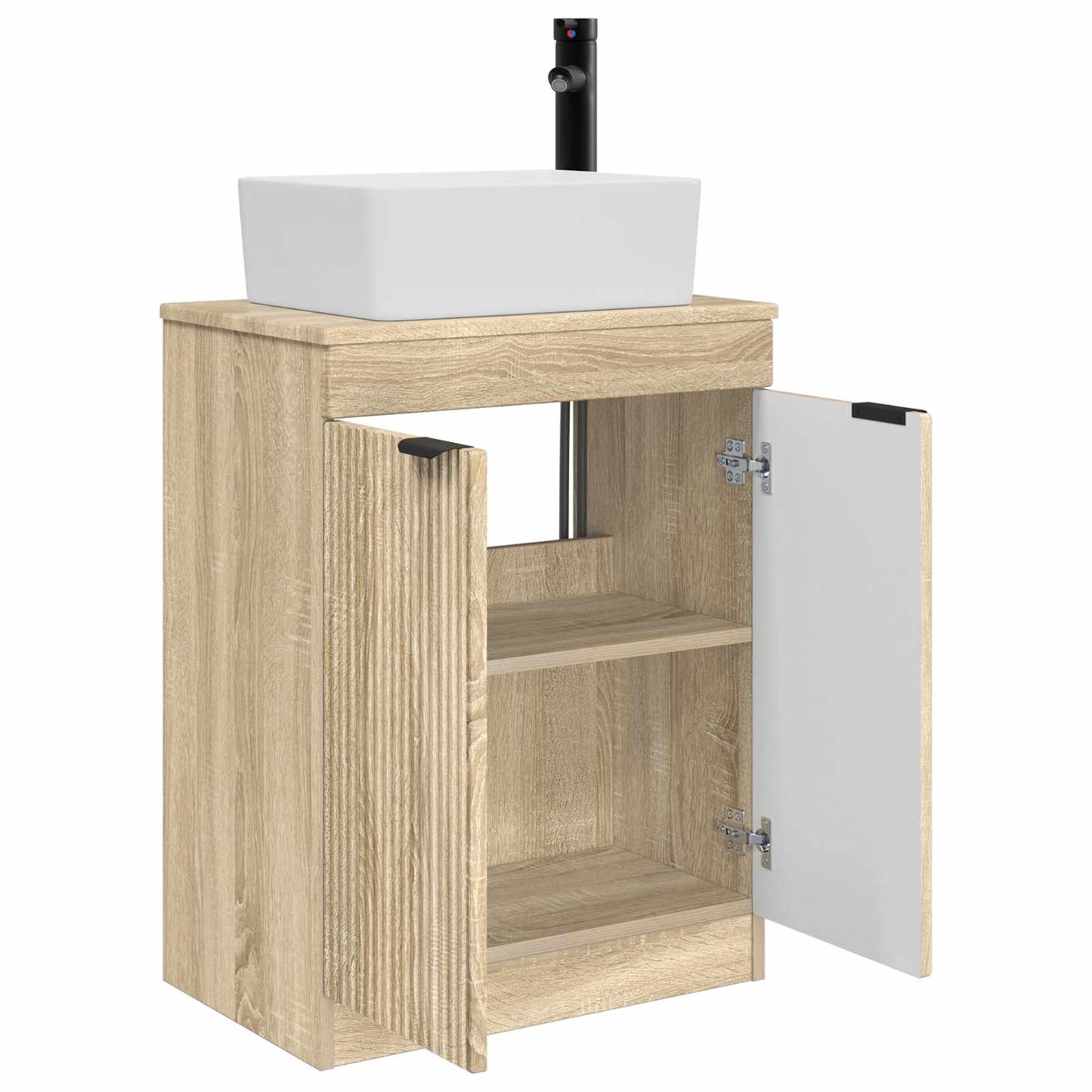 Bathroom Vanity with Sink Sonoma Oak 54 x 35 x 83 cm