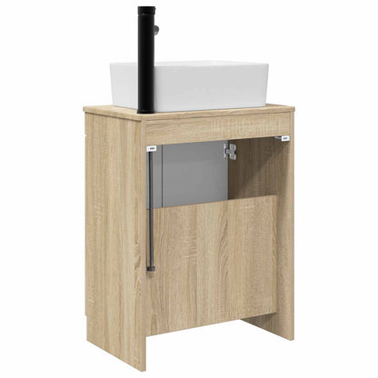 Bathroom Vanity with Sink Sonoma Oak 54 x 35 x 83 cm