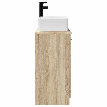Bathroom Vanity with Sink Sonoma Oak 54 x 35 x 83 cm